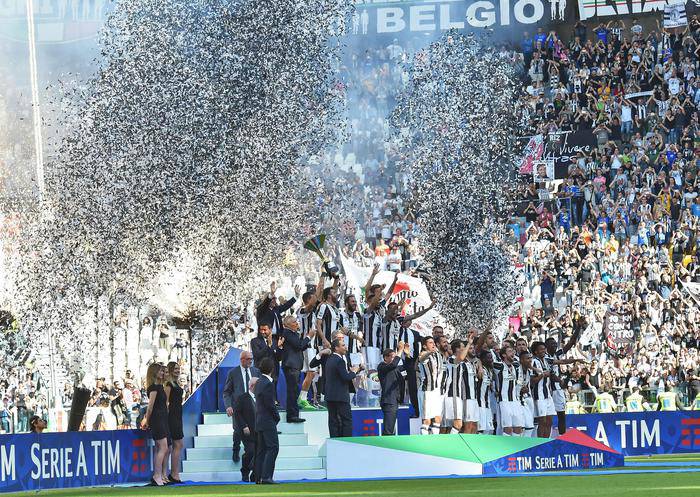 I festeggiamenti per lo scudetto alla Juventus