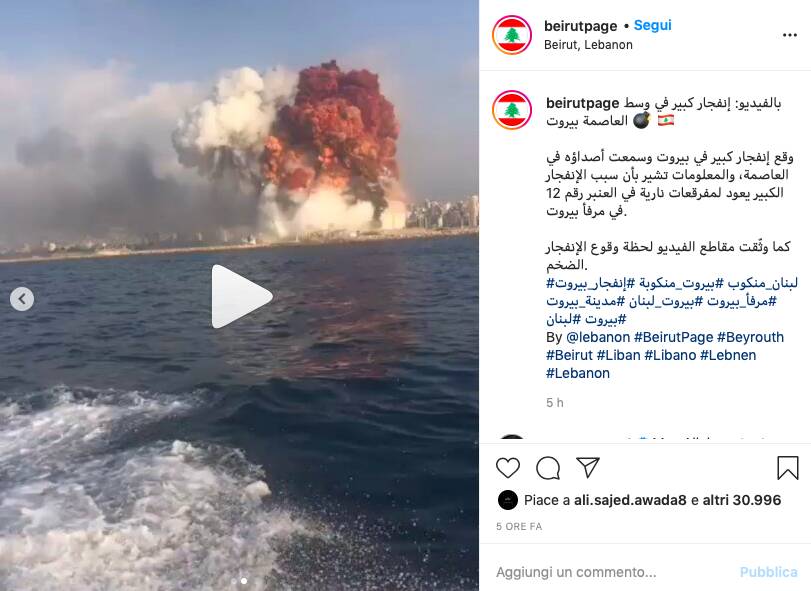 Le esplosioni a Beirut